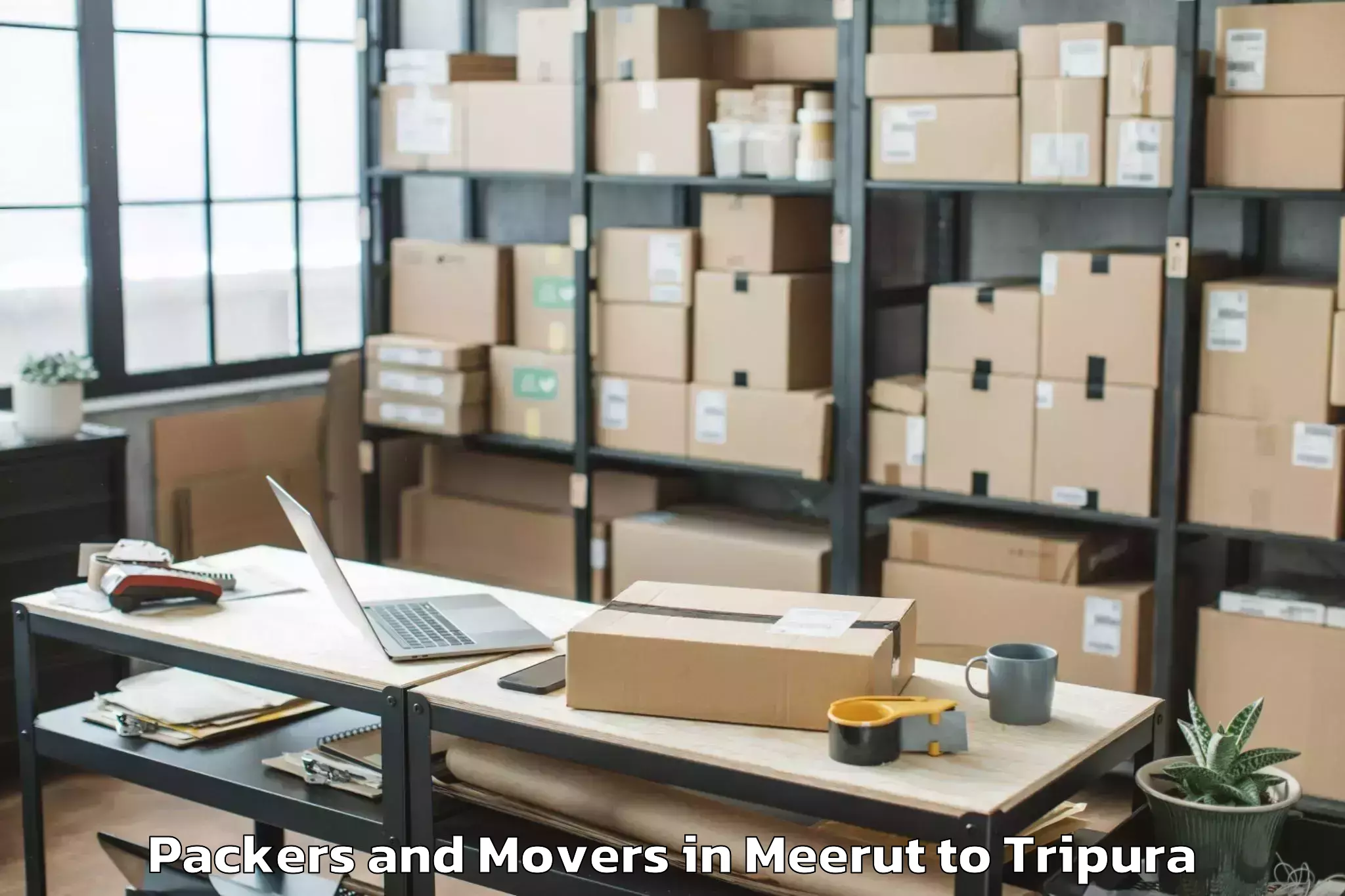 Quality Meerut to Udaipur Tripura Packers And Movers